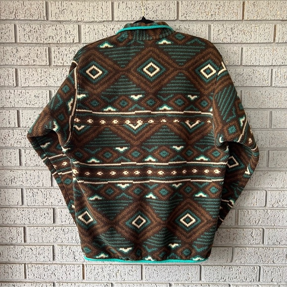 Patagonia Fleece Synchilla Snap-T Fleece Pullover Lifecycle Bear Brown Small - Picture 6 of 7